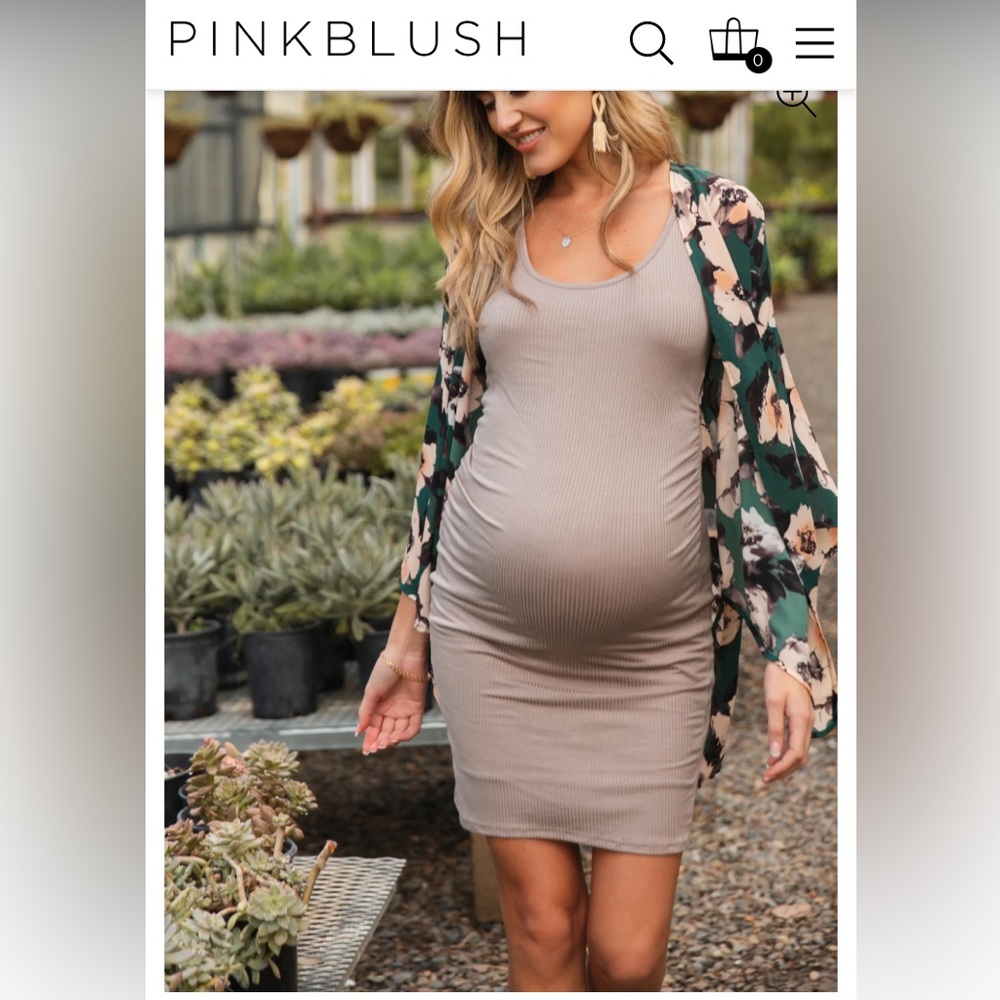 Pink Blush maternity dress